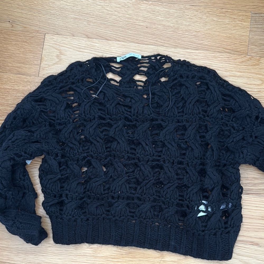 Black Knit Women's Sweater